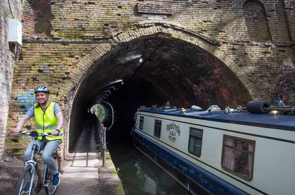 The canal tunnel under Birmingham - Day time.