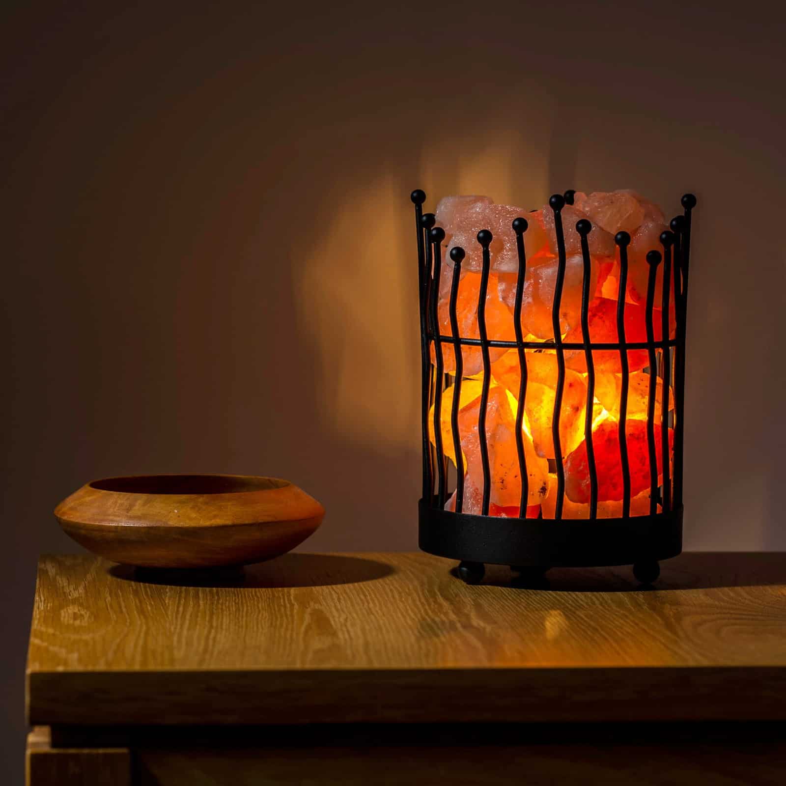 Product photograph of rock style indoor lamp