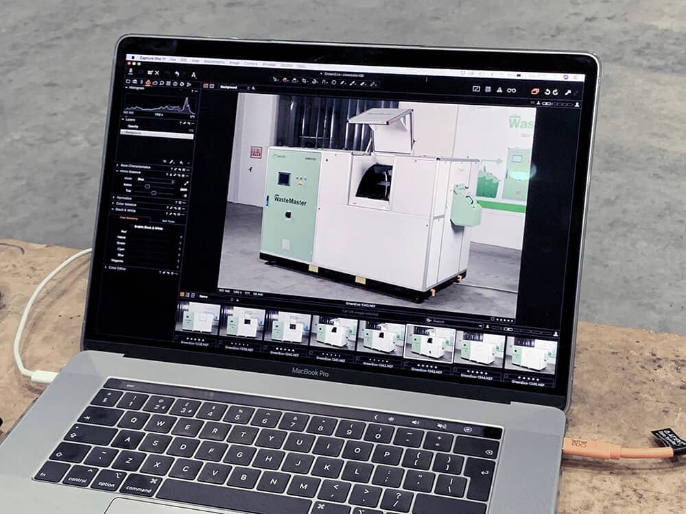 Images captured tethered from the camera direct to a laptop for instant review