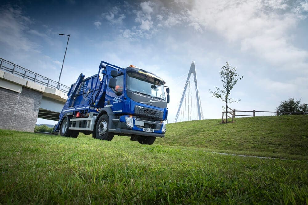 Photograph of truck by the Northern Spire Bridge, Sunderland by CPN members for Newcastle Critical Tortoise.