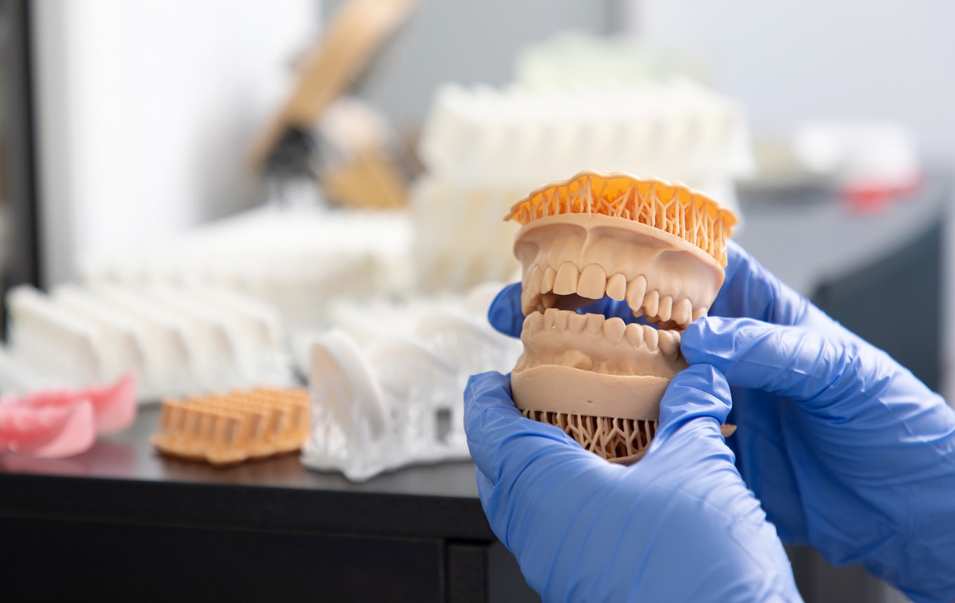 Photography of dentistry equipment manufactured on a 3D printer in Plymouth, Devon. Photographed with a background of other relevant products to tell the story.